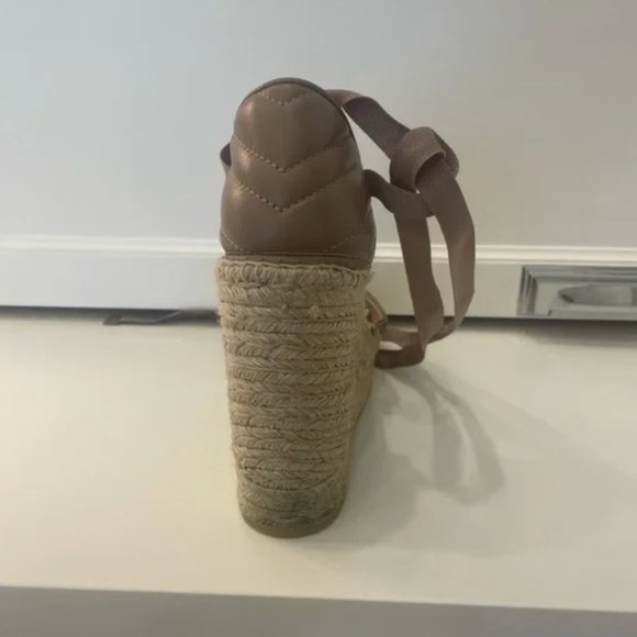 Gucci Marmont Leather GG Platform Espadrille Wedges - Picture 10 of 15